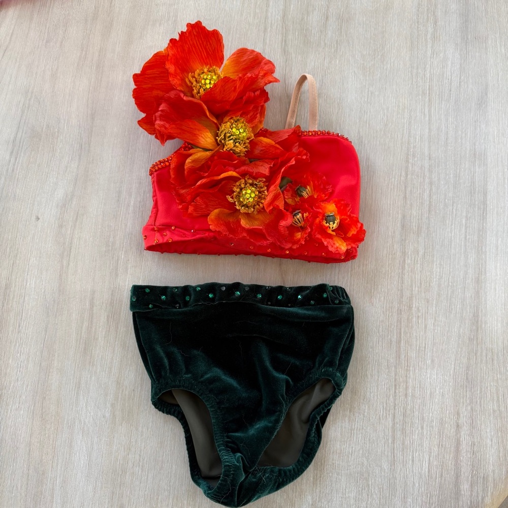 Custom Dance Solo Flowers size 8/9